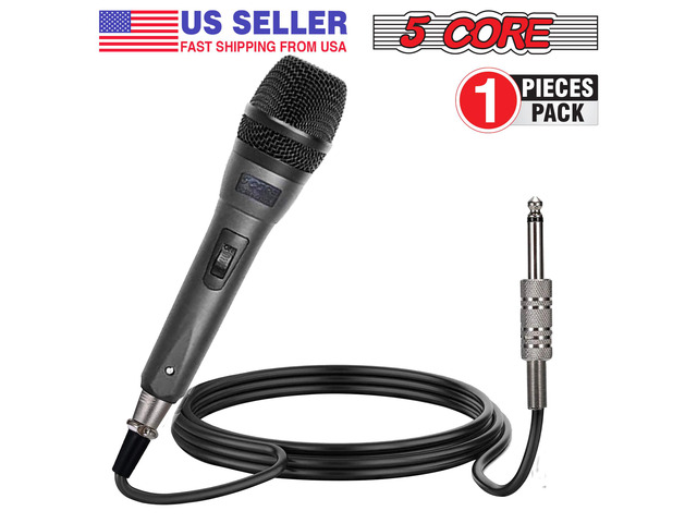 5 Core Mic Karaoke Dynamic Handheld XLR Microphone for Professional ...