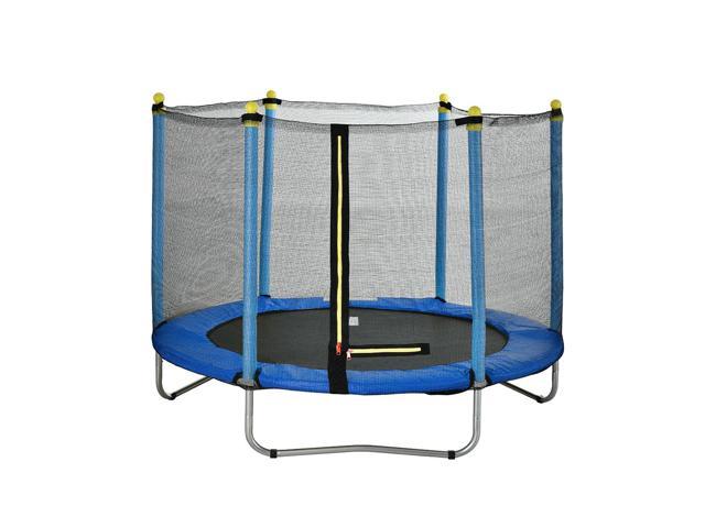 5 FT Kids Trampoline with Enclosure Net Jumping Mat And Spring Cover Padding Outdoor Trampoline with Baby Care Fence Easy-To-Assemble Fitness Trampoline 3-12 Years Child Trampoline 