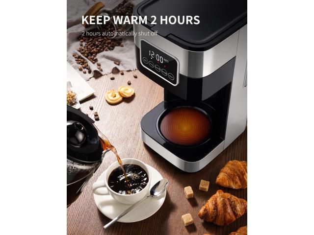 BENFUCHEN Single Serve Coffee Maker for K Cup/Ground Coffee, MINI Q  Americano 2 in 1 Coffee Brewer One Cup Coffee/Tea Maker With Two Adapter,  4-8 oz