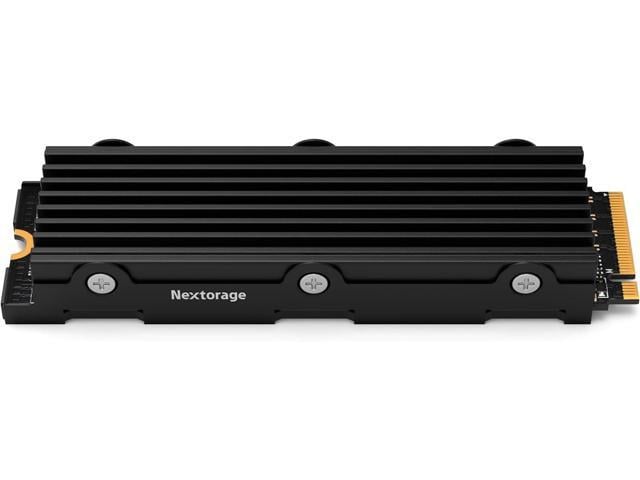 Nextorage1TBInternalSSDcompatiblewithPS5/PS5slim/PS5ProandPCM.22280withHeatsinkPCIeGen4.0NVMeNEM-PAB1TB/NSYMMaximumTransferRateRead:7400MB/s,Write:6100MB/sSolidStateDrive