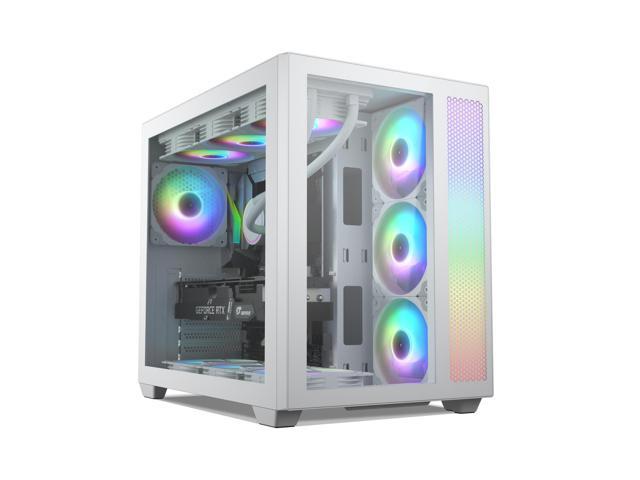 Vetroo AL700 Mid-Tower ATX PC Case Dual Tempered Glass Panel Top ...