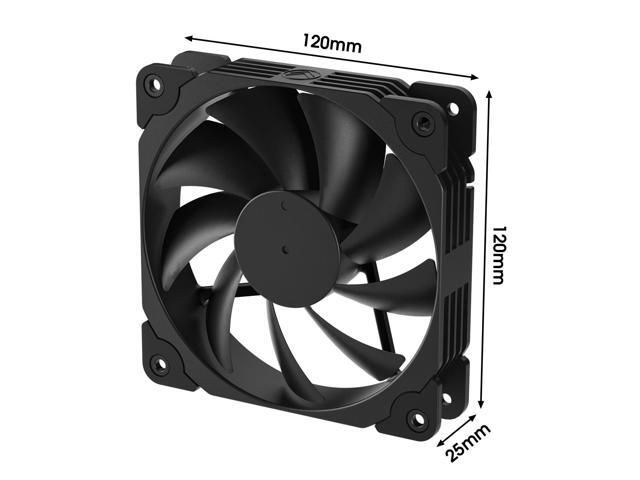 3 Pack Black 120mm PC Case Fans High Airflow Low-Noise High performance ...