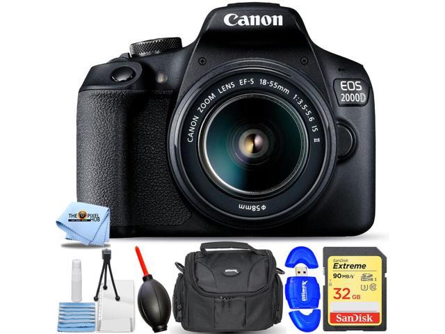 Canon EOS 2000D (Rebel T7) DSLR Camera with EF-S 18-55mm f/3.5-5.6 DC III  Lens Accessory Bundle