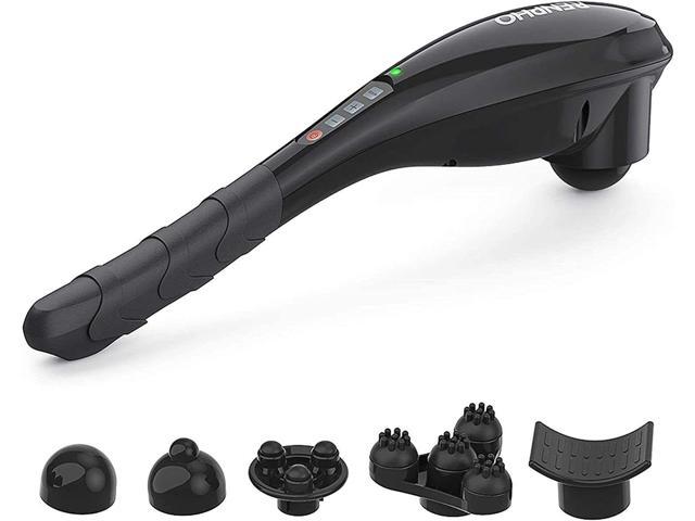RENPHO Rechargeable Hand Held Deep Tissue Massager for Muscles, Back, Foot, Neck, Shoulder, Leg, Calf Cordless Electric Percussion Body Massage with Portable Design, Black