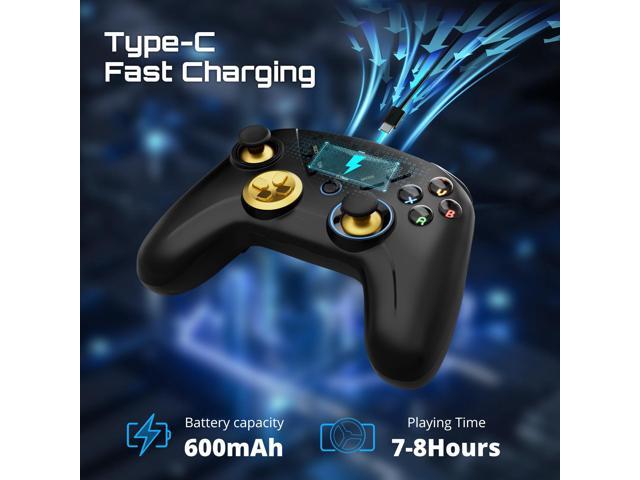 ISHAKO Wireless Controller for PC/Mac/Switch, 3-Level Double Shock ...