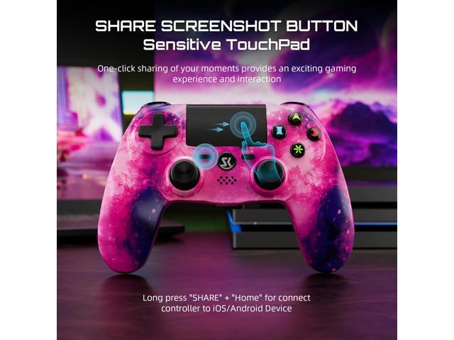 ISHAKO Wireless Controller For PS4/PC Windows,Double Shock,6-Axis Gyro ...