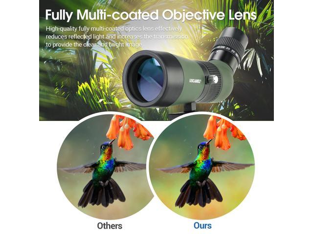 USCAMEL 10-30x50mm Zoom Spotting Scope with Tripod and Cellphone Camera ...