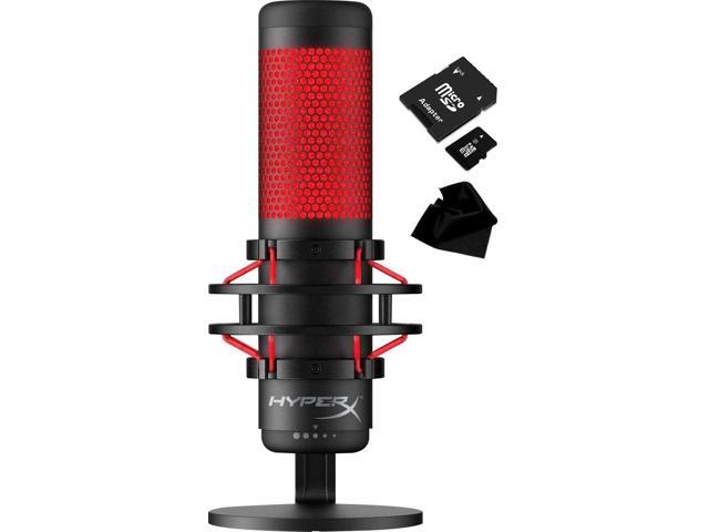 Newest HyperX - QuadCast USB Multi-Pattern Electret Condenser Microphone, 2020 Edition, for PS4, PC and Mac, Pop Filter, Anti-Vibration Shock Mount, Red - Black