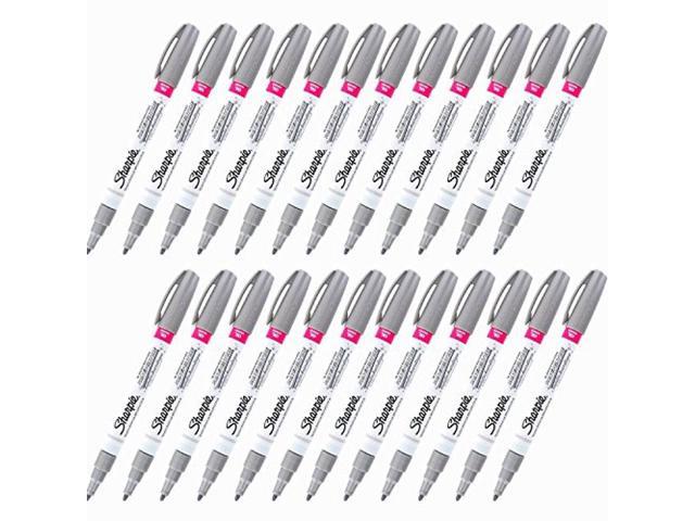 Sharpie Oil-Based Paint Marker, Fine Point, Silver Ink, Pack of 24 