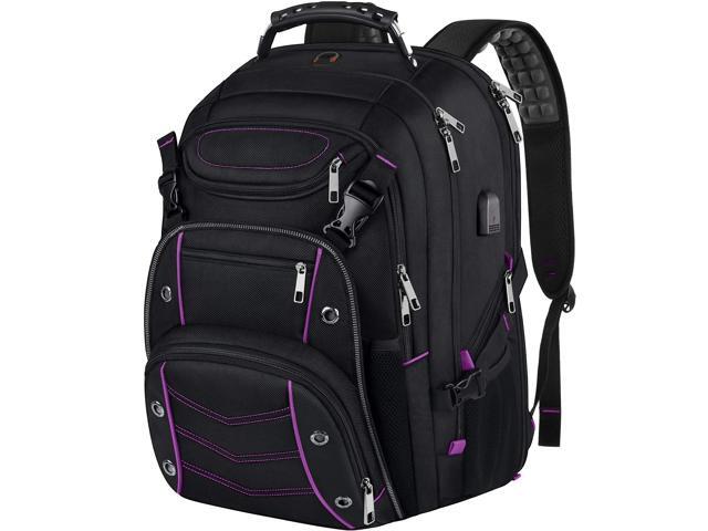 VECKUSON Unisex 18.4 Inch Laptop Backpack, Purple Rfid, For College ...