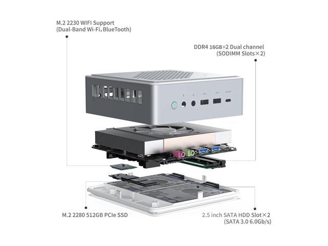 MINISFORUM Windows 11 Elitemini HM90 Mini PC AMD Ryzen 9 4900H