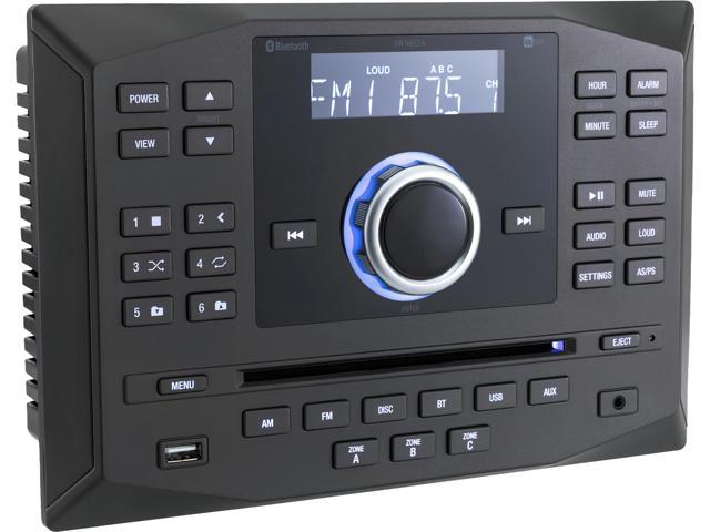 Jensen JWM62A AM|FM|DVD|CD|USB|AUX|App Ready Bluetooth RV Wallmount Stereo w/  App Control, 3-Speaker Zones Speaker Output 8X Watt, Receives  Bluetooth Audio (A2DP)  Controls (AVRCP) from Devices
