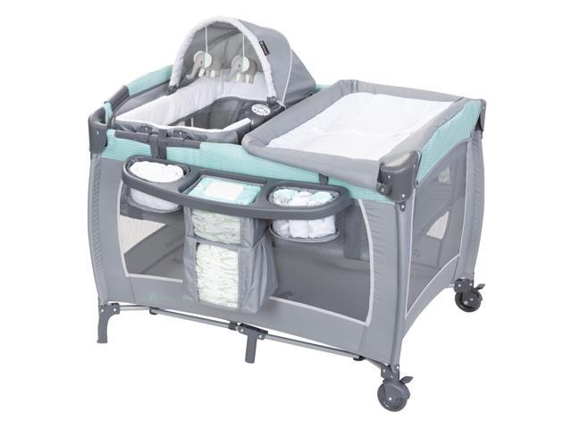 Baby Trend Lil Snooze Deluxe III Nursery Center Playard, Cozy Mint