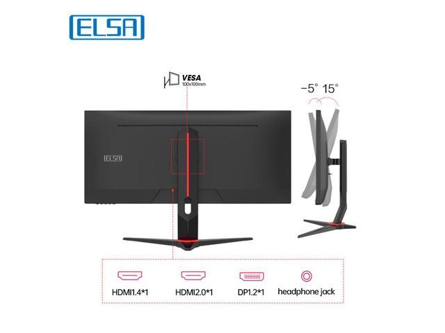 ELSA 30'' Ultrawide 21:9 WFHD 2560x1080 200hz 1ms Response IPS Gaming ...