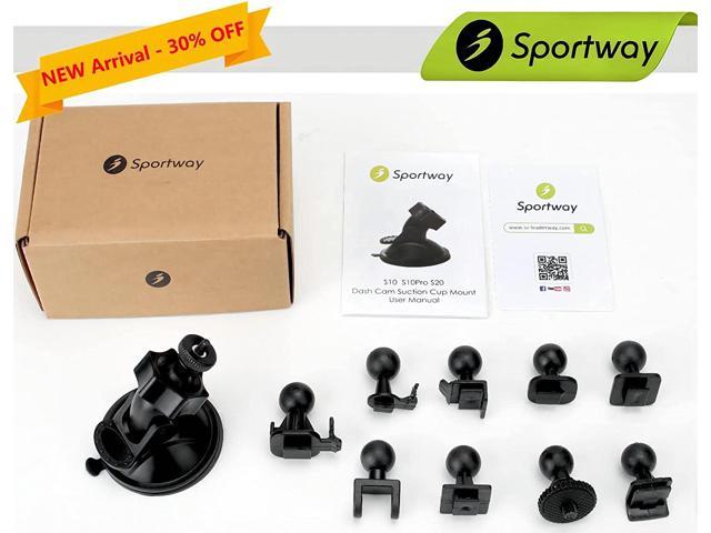 Sportway Dash Cam Mount, S70 Mirror Dash Camera Mount Holder with 6pcs  Joints for Rove APEMAN CHORTAU Roav Nexar iiwey YI Z-Edge Old Shark KDLINKS