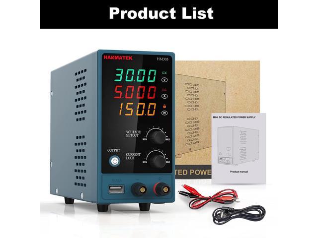 HANMATEK HM305 DC Power Supply Variable, 0-30V/0-5A Adjustable 