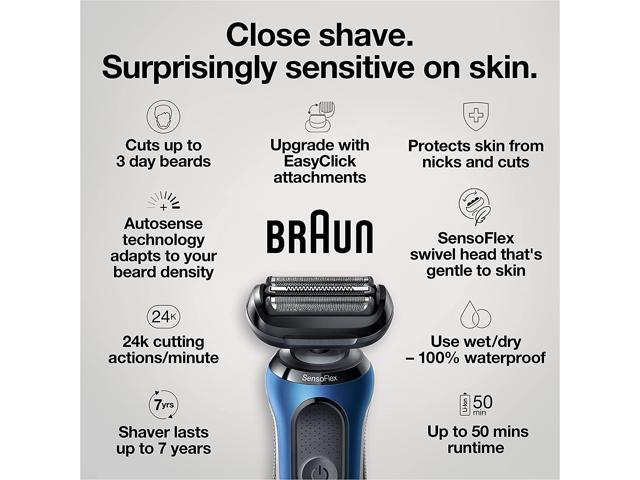 Braun Series 6 6020s Rechargeable Wet Dry Men's Electric Shaver
