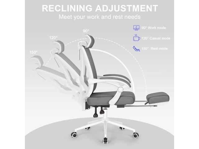 Misolant Ergonomic Office Chair with Footrest, Ergonomic Desk Chair with  Adjustable 2D Lumbar Support, High Back Office Chair with Adjustable  Headrest, Comfortable Leather Office Chair - Yahoo Shopping