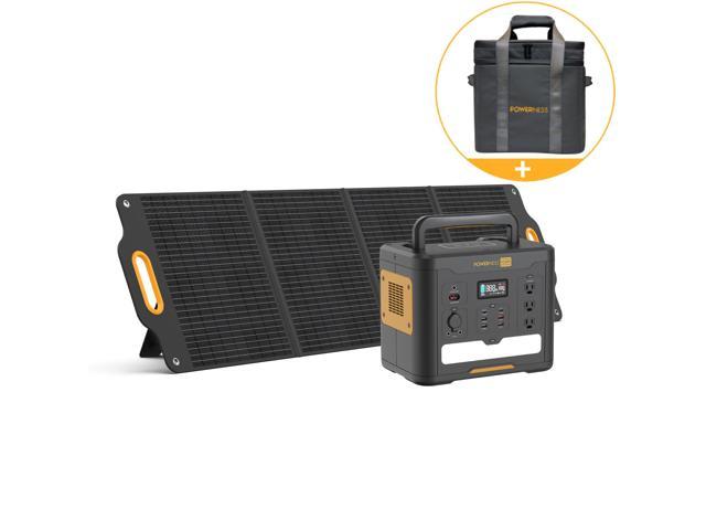 POWERNESS 1500W/1566Wh Solar Power Station Generator with Portable ...