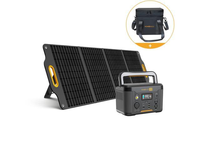 Powerness 500W/515Wh Solar Power Generator Portable Station with 120W ...