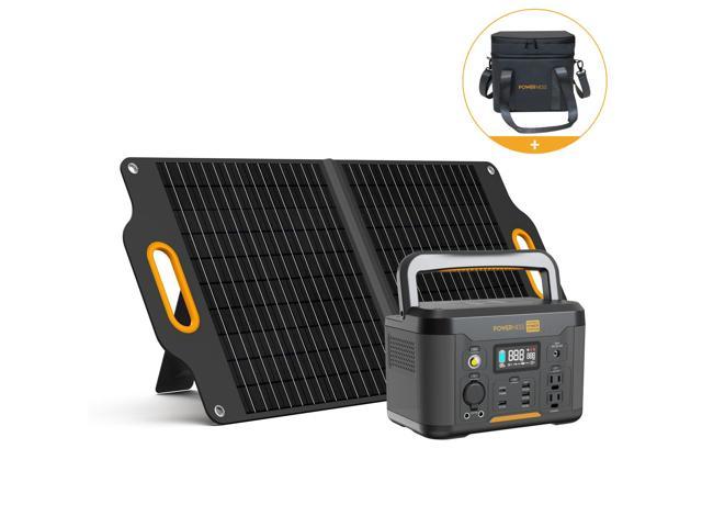 Powerness 500W/515Wh Solar Power Generator Portable Station with 80W ...