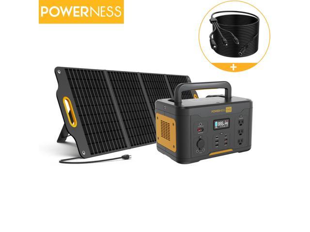 POWERNESS 1166Wh Portable Solar Generator, 1000W Power Station with ...