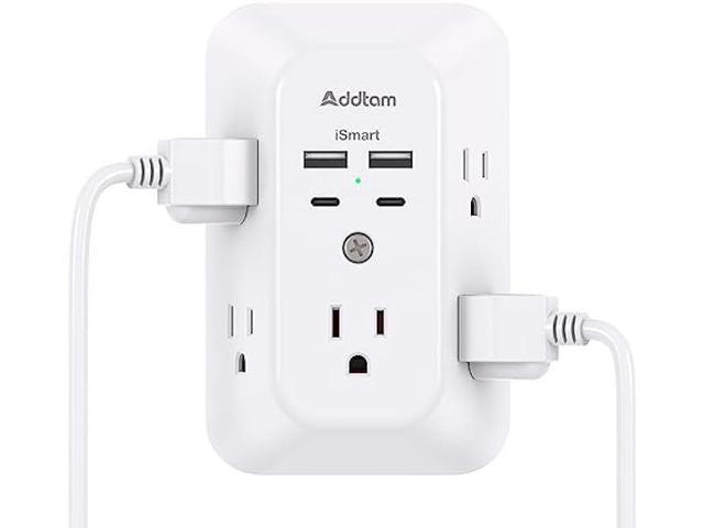 HBN Outdoor Smart Plug Waterproof W/ 6 Outlets,WiFi Power Stake Timer & 6Ft  Cord