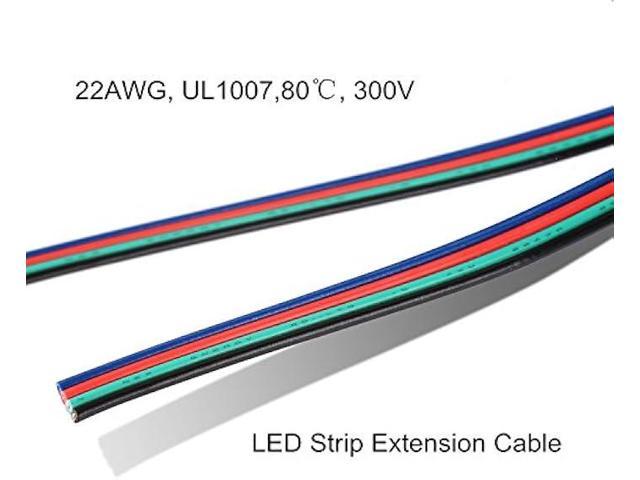 BNTECHGO 20 Gauge Flexible 2 Conductor Parallel Silicone Wire Spool Red  Black High Resistant 200 deg C 600V for Single Color LED Strip Extension  Cable Cord,Model,50ft Stranded Tinned Copper Wire 