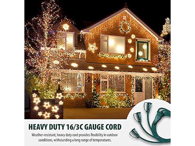 Yellow Jacket 2734 14/3 Heavy-Duty 15-Amp SJTW Extension Cord with Locking Plug; 50-Feet