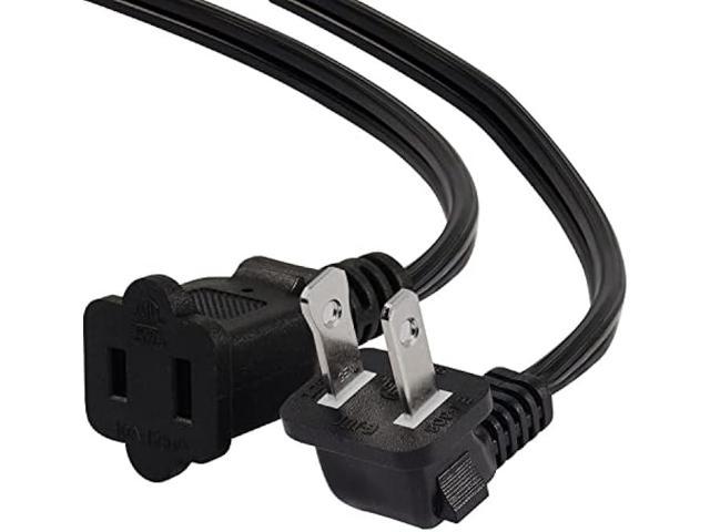 GELRHONR 4.9ft Right Angle Prong Polarized Extension Power Cord, 90  Degree Nema 1-15P to 1-15R Power Cable ,US AC 2-Prong Male to Female Power  Outlet Cord 2x18AWG 10A/125V (1.5M/4.9FT, Black)