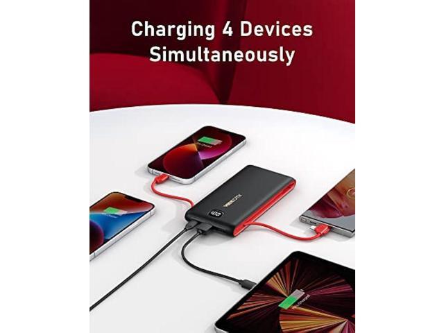 USB Charger, slitinto 60W 12A 8-Port USB Charging Station Multi Port USB Hub  Charger Compact Size LCD Display Compatible with iPhone iPad Samsung Kindle  Tablet Bluetooth Earbuds and More 