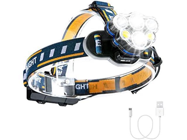 Consciot Headlamp Rechargeable, Super Bright Waterproof Headlight Flashlight  with White Red LED, Light Modes, Adjustable Headband, Outdoor Fishing  Camping Running Cycling Headlight