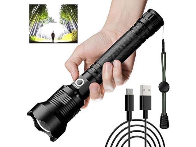 kwznob Rechargeable LED Flashlight, 120000 High Lumens Super