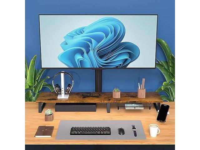 Mount-It! Large Monitor Desk Mount with VESA 200 (200x200, 200x100) Bolting  Pattern, Fits up to 42 Inch and Ultrawide Monitors, Full Motion with Clamp