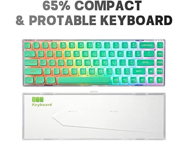 Hexgears Soda Wireless Mechanical Gaming Keyboard RGB Backlit, Transparent  Acrylic Gasket Mounted Mechanical Keyboard, BT5.0/2.4GHz/USB-C, Hot Swap