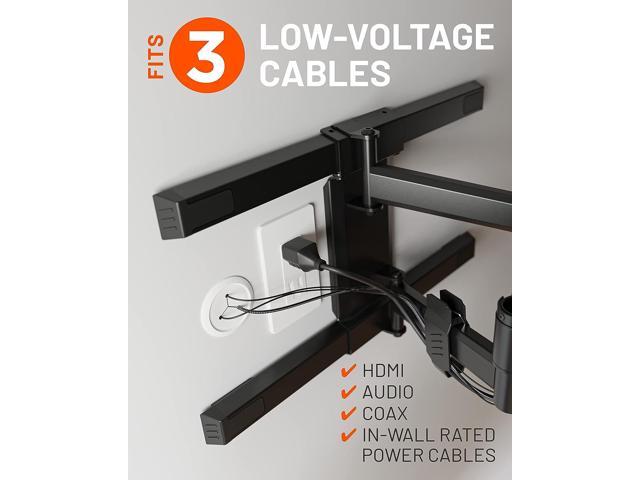 ECHOGEAR Wire Hiders for TV On Wall - Off-White Cable Management Kit Hides  TV