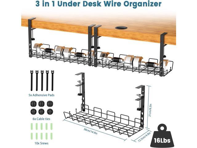 D-Line 157in White Corner Cable Concealer Multipack, Floor Wire Hider,  Quarter Round Cord Cover, Organize Cords in Corners, Floor Molding - 10x  15.7in Lengths & Accessories 