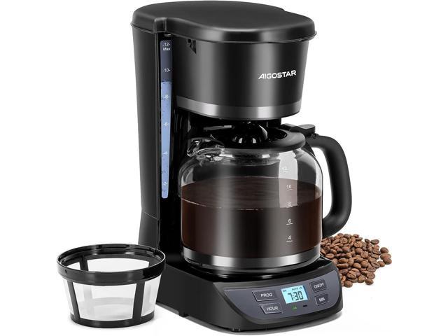 12 Cup Coffee Maker with Swing Out Basket, Programmable Coffee