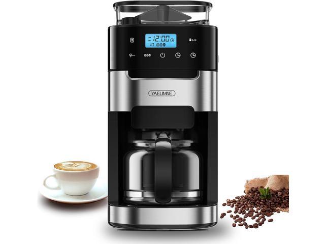 KIDISLE 10 Cup Programmable Coffee Maker 2.0, Drip Coffee Machine with  Touch Screen, Glass Carafe, Reusable Filter, Warming Plate, Regular &  Strong Brew for Home and Office, Stainless Steel 
