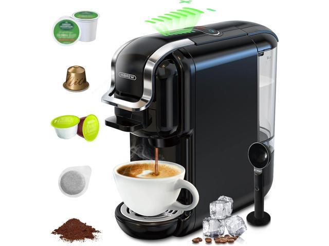 Sboly Single Serve Coffee Maker, Instant Coffee Maker One Cup for K Cup &  Ground Coffee, 6 to 12 Oz Brew Sizes, Capsule Coffee Machine with Water