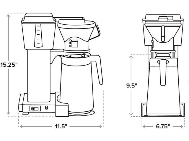  Technivormm Moccamaster 79114 KBT Coffee Brewer, 40 oz, Black:  Drip Coffeemakers: Home & Kitchen