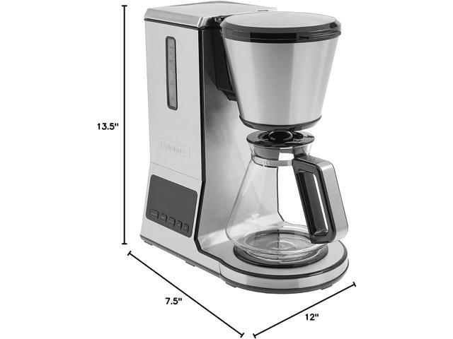 Cuisinart Premium 72-Ounce Single-Serve Coffeemaker, Programmable Brewer  with Hot Water Dispenser, Features Brew Chamber Rinse and Auto Shut Off  Functions, Stainless Steel- SS-10P1 
