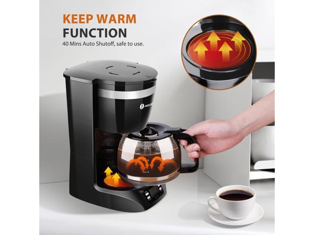 Aigostar Programmable Coffee Maker, 8 Cup Coffee Maker with Glass Carafe,  Auto Pause Small Coffee Maker, 24H Timer and Auto Keep Warm Drip Coffee