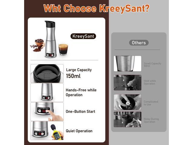 KreeySant Portable Coffee Maker, 12V/24V/110V Electric Expresso Machine,  3-In-1 Travel Espresso Maker Compatible with Ground Coffee, Car Coffee  Maker