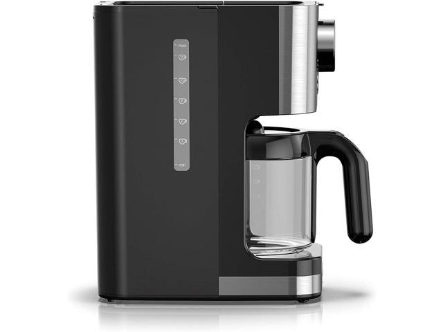 Boscare 12-Cup Programmable Coffee Maker Drip Coffee Maker, Mini Coffee Machine with Auto Shut-Off, Strength Control,Black
