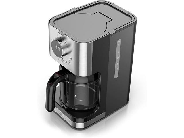 BENFUCHEN Single Serve Coffee Maker for K Cup/Ground Coffee, MINI Q  Americano 2 in 1 Coffee Brewer One Cup Coffee/Tea Maker With Two Adapter,  4-8 oz