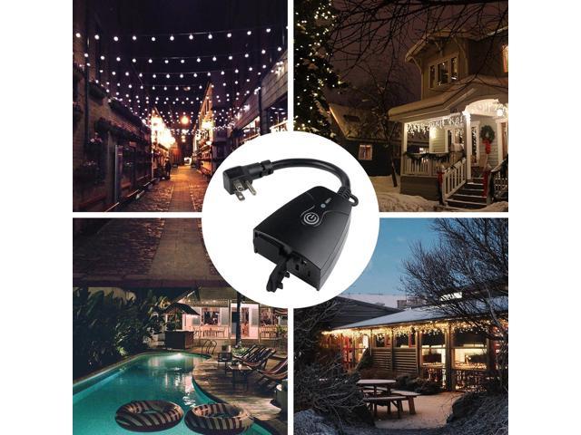 HBN Outdoor Indoor Wireless Remote Control 3-Prong Outlet Weatherproof