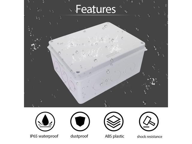 Generic COOLWUFAN Outdoor Electrical Box Waterproof, 3 Directions Waterproof Extension Cord Connection Cover Box with 6 Entry Ports Pro