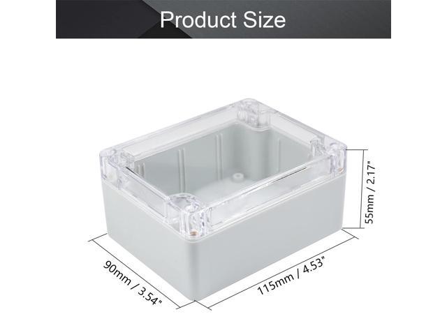 Fielect Electrical Project Box ABS Plastic Junction Box Clear Universal  Electrical Boxes Project Enclosure Case Grey with Transparent Cover 115 x  90 x 50mm / 4.53 x 3.54 x 1.97 