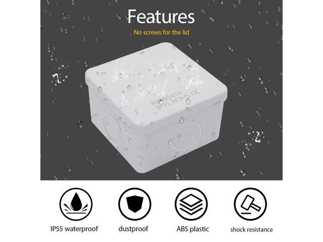 Laisomeke Waterproof Junction Box, Universal IP67 Project Box with Clear  Grey Cover Waterproof DIY Electrical Enclosure, ABS Plastic Electrical Box  3.9 x 3.9 x 3 inch(100 * 100 * 75mm) 
